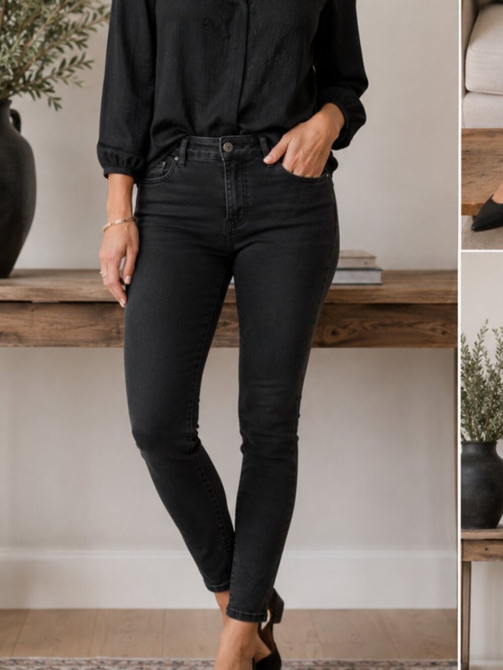 WHBM Market Black Jeggings - Stretch Slim Fit